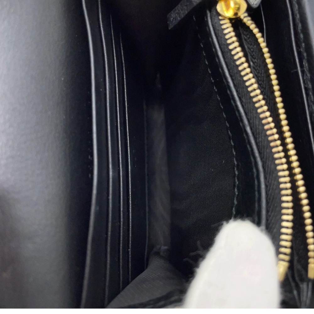 Auth Gucci Interlocking G Blondie Black Leather Chain Wallet & Dust bag - Picture 14 of 16